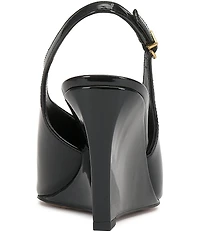 Vince Camuto Meristi Patent Pointed Toe Slingback Wedge Pumps