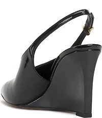 Vince Camuto Meristi Patent Pointed Toe Slingback Wedge Pumps