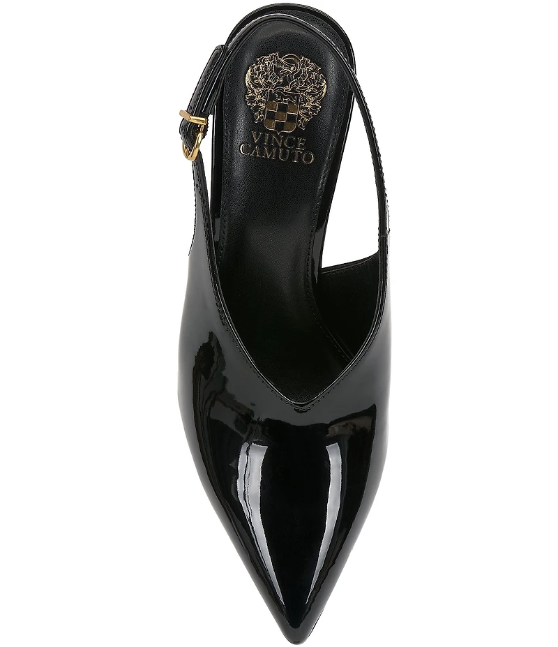 Vince Camuto Meristi Patent Pointed Toe Slingback Wedge Pumps