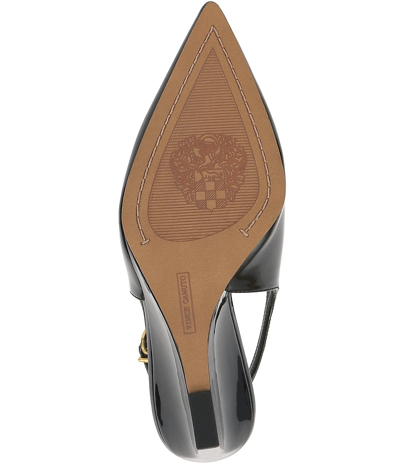 Vince Camuto Meristi Patent Pointed Toe Slingback Wedge Pumps