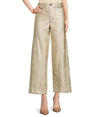 Vince Camuto Metallic Cropped Wide Leg Pants