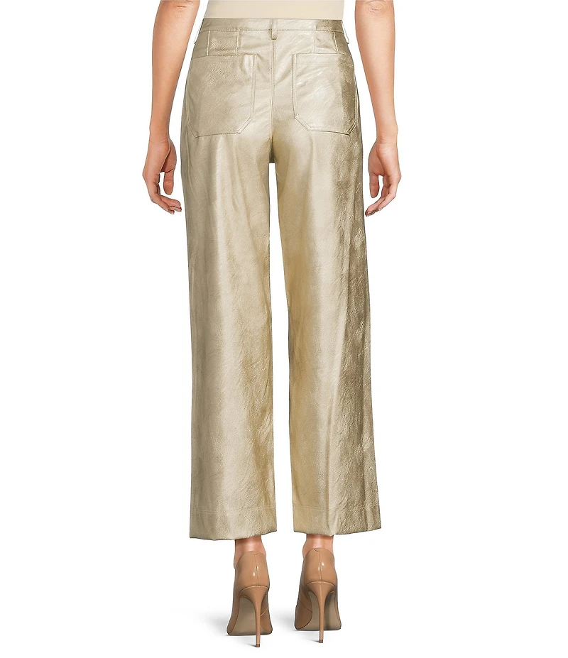 Vince Camuto Metallic Cropped Wide Leg Pants