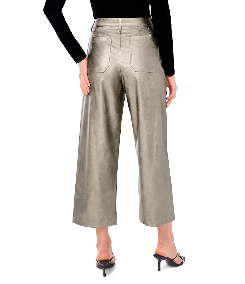 Vince Camuto Metallic Cropped Wide Leg Pants