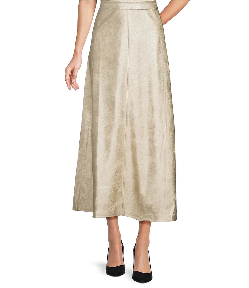 Vince Camuto Metallic Maxi A-Line Skirt