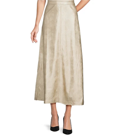Vince Camuto Metallic Maxi A-Line Skirt