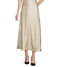 Vince Camuto Metallic Maxi A-Line Skirt