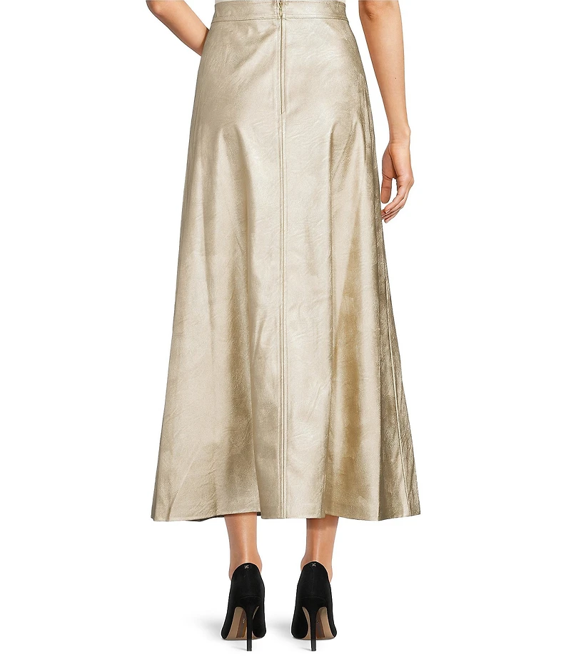 Vince Camuto Metallic Maxi A-Line Skirt