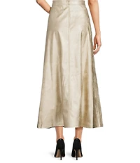 Vince Camuto Metallic Maxi A-Line Skirt