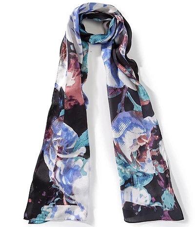 Vince Camuto Midnight Blooms Oblong Scarf