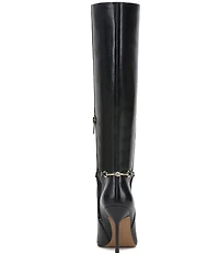 Vince Camuto Mirtha Leather Link Hardware Tall Stiletto Boots