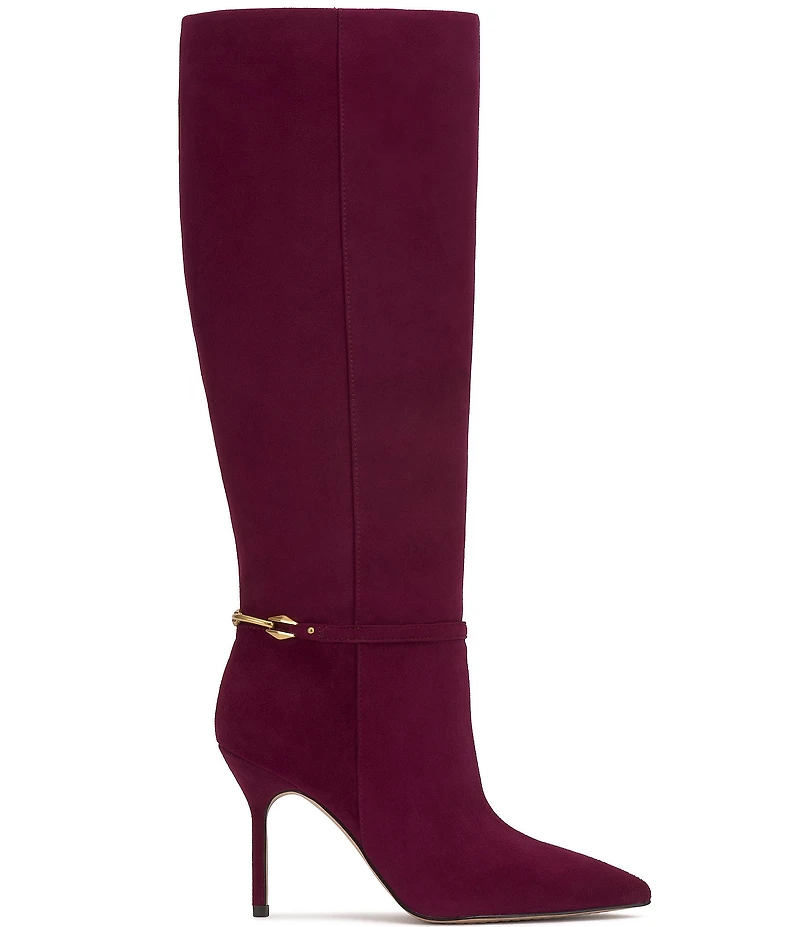 Vince Camuto Mirtha Suede Link Hardware Tall Stiletto Boots