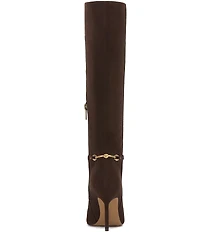 Vince Camuto Mirtha Suede Link Hardware Tall Stiletto Boots
