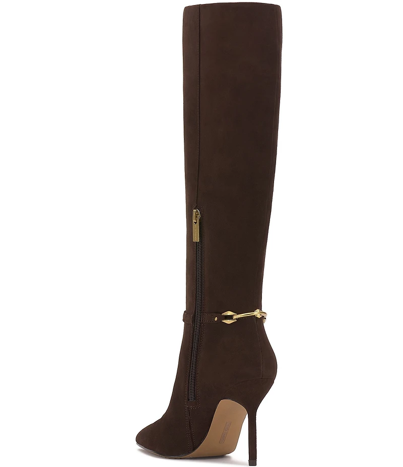 Vince Camuto Mirtha Suede Link Hardware Tall Stiletto Boots