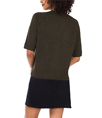 Vince Camuto Mock Neck Short Sleeve Sweater