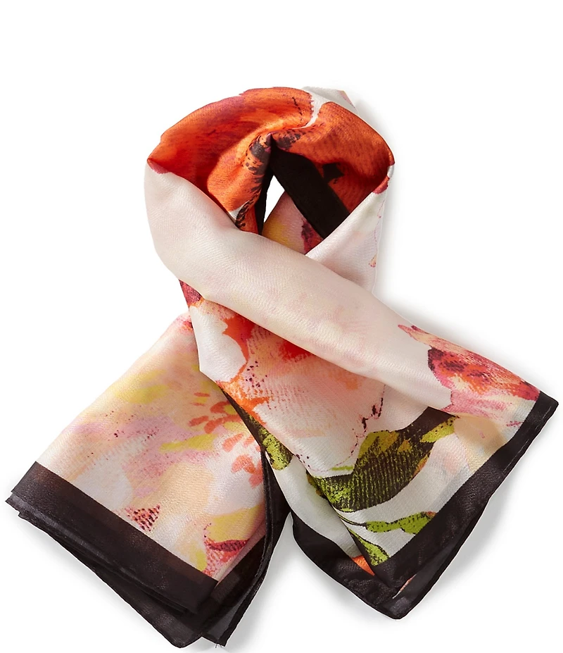 Vince Camuto Oil Paint Bloom Square Scarf