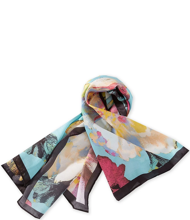 Vince Camuto Oil Paint Bloom Square Scarf