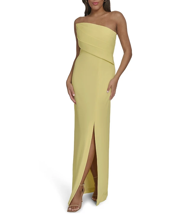 slim fit dress slacks PTD Velvet Side Tuck Bodycon with 3/4 Sleeve Green Multi main image 0
