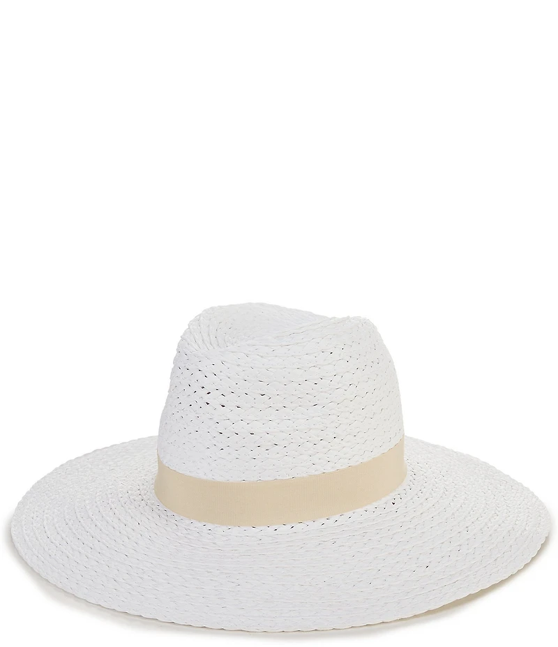 Vince Camuto Oversized Hardware Straw Panama Hat