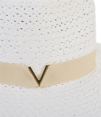 Vince Camuto Oversized Hardware Straw Panama Hat