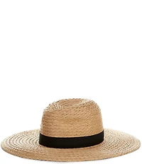 Vince Camuto Oversized Hardware Straw Panama Hat