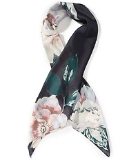 Vince Camuto Painterly Rose Satin Square Scarf