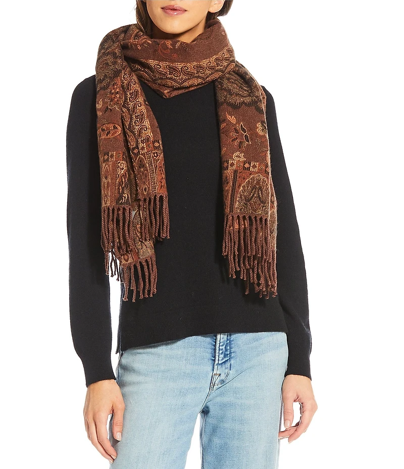 Vince Camuto Paisley Floral Jacquard Scarf Wrap