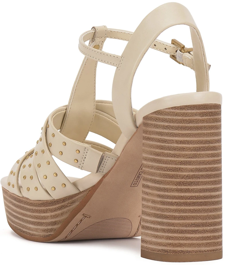 Vince Camuto Palton Studded Leather Block Heel Platform Sandals