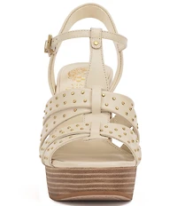 Vince Camuto Palton Studded Leather Block Heel Platform Sandals