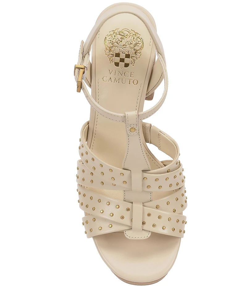 Vince Camuto Palton Studded Leather Block Heel Platform Sandals