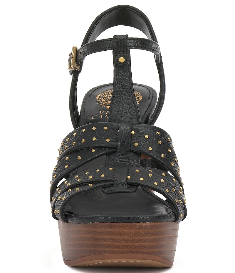 Vince Camuto Palton Studded Leather Block Heel Platform Sandals