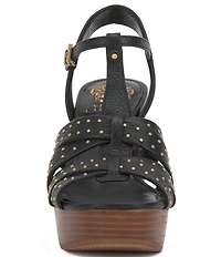 Vince Camuto Palton Studded Leather Block Heel Platform Sandals