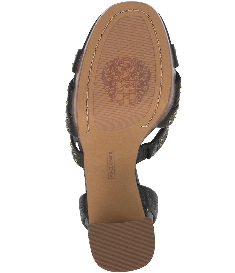 Vince Camuto Palton Studded Leather Block Heel Platform Sandals
