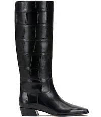 Vince Camuto Pavla Croco Embossed Leather Knee High Boots