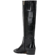 Vince Camuto Pavla Croco Embossed Leather Knee High Boots