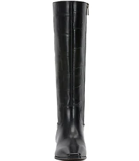 Vince Camuto Pavla Croco Embossed Leather Knee High Boots