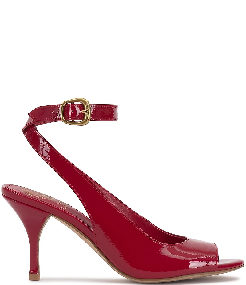 Vince Camuto Pavles Crinkle Patent Ankle Strap Dress Sandals