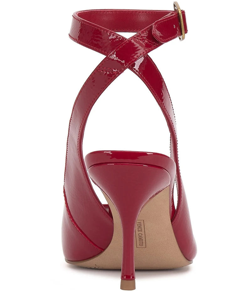 Vince Camuto Pavles Crinkle Patent Ankle Strap Dress Sandals