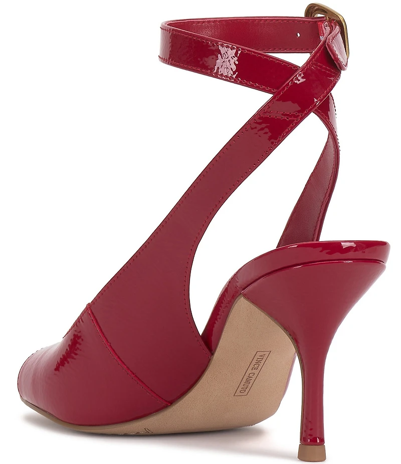 Vince Camuto Pavles Crinkle Patent Ankle Strap Dress Sandals
