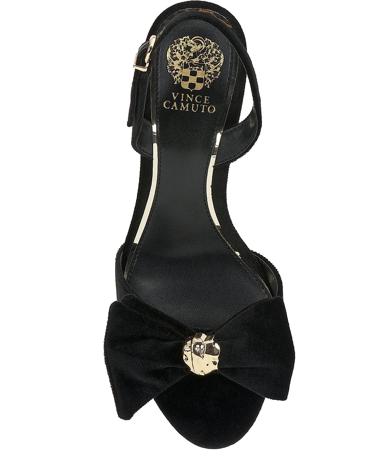 Vince Camuto Paycen Velvet Bow Slingback Dress Sandals