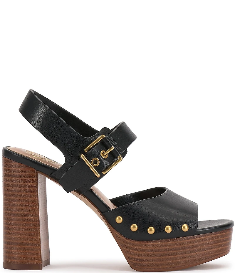 Vince Camuto Pazton Leather Platform Block Heel Sandals
