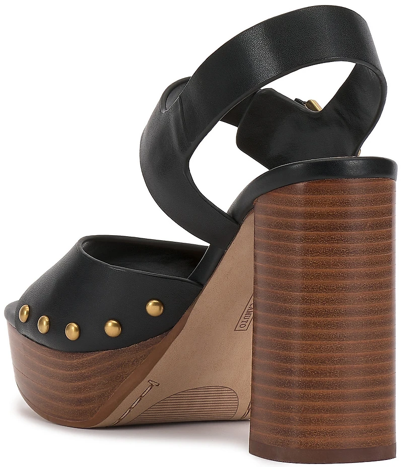 Vince Camuto Pazton Leather Platform Block Heel Sandals