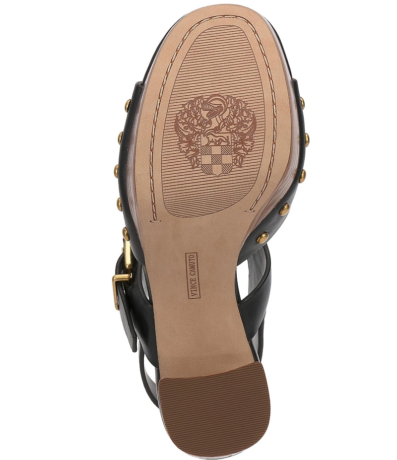 Vince Camuto Pazton Leather Platform Block Heel Sandals
