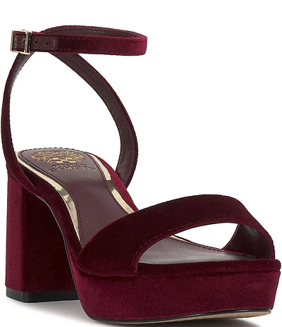 Vince Camuto Pendreya Platform Velvet Dress Sandals