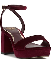 Vince Camuto Pendreya Platform Velvet Dress Sandals