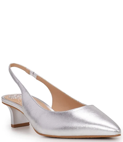 Vince Camuto Pilar Nappa Slingback Kitten Heel Pumps