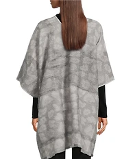 Vince Camuto Plaid Animal Print Reversible Topper