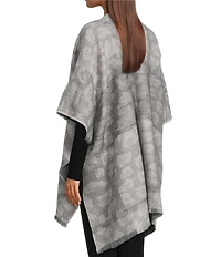 Vince Camuto Plaid Animal Print Reversible Topper