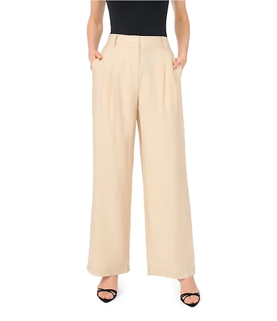 Vince Camuto Pleated Full Length Wide Leg Pants
