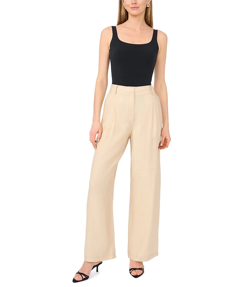 Vince Camuto Pleated Full Length Wide Leg Pants