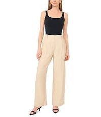 Vince Camuto Pleated Full Length Wide Leg Pants